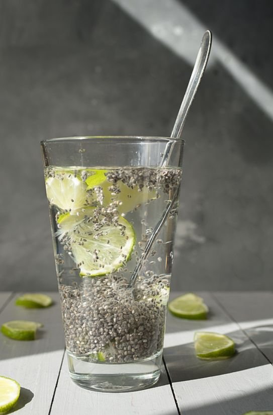 Chia Seed Lemon Water vegan kitchen